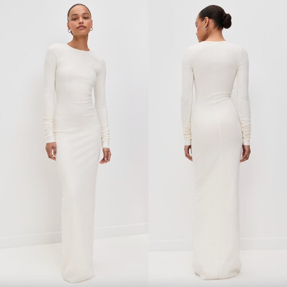 Eterne Long Sleeve Maxi Dress in Ivory